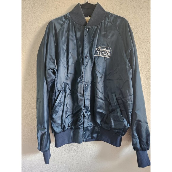 Vintage Lee Western 90s "Fishing Texas" Bomber size 42 (L) - Picture 1 of 11